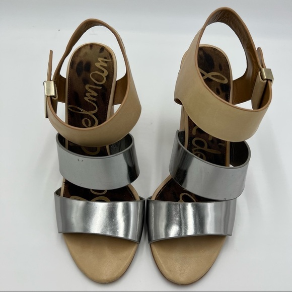 Sam Edelman Yelena Block Heels Tan Size 8 - Picture 4 of 12